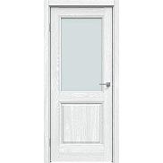 Дверь межкомнатная "Future-657" Дуб патина серый, стекло Сатинат белый