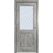 Дверь межкомнатная "Future-657" Дуб винчестер серый, стекло Ромб