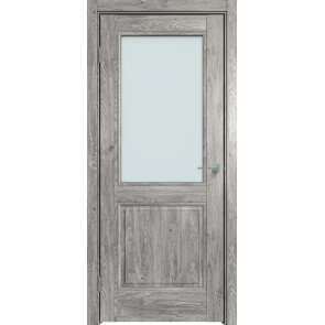 Дверь межкомнатная Future-657 ПВХ Дуб винчестер серый, остекленная, сатинат белый, царговая