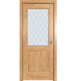 Дверь межкомнатная Future-657 ПВХ, Дуб Винчестер светлый, остекленная, ромб, царговая