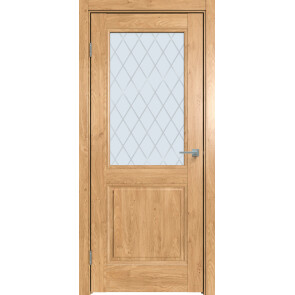 Дверь межкомнатная Future-657 ПВХ Дуб Винчестер светлый, остекленная, ромб, царговая