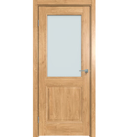 Дверь межкомнатная Future-657 ПВХ, Дуб Винчестер светлый, остекленная, сатинат белый, царговая