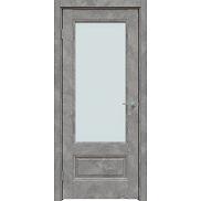 Дверь межкомнатная "Future-661" Бетон тёмно-серый, стекло Сатинат белый