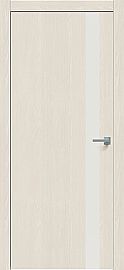 Дверь межкомнатная "Future-702" Дуб Серена керамика, вставка Лакобель белый, кромка-ABS