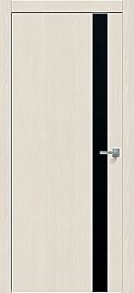 Дверь межкомнатная "Future-702" Дуб Серена керамика, вставка Лакобель черный, кромка-ABS