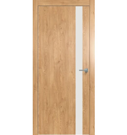 Дверь межкомнатная Future-702 ПВХ, Дуб Винчестер светлый, глухая, лакобель белый, каркасно-щитовая