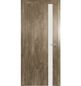 Дверь межкомнатная Future-702 ПВХ, Дуб Винчестер трюфель, глухая, лакобель белый, каркасно-щитовая