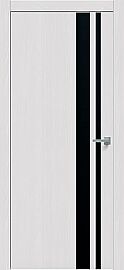 Дверь межкомнатная "Future-712" Дуб серена светло-серый, вставка Лакобель чёрная, кромка-ABS