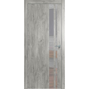 Дверь межкомнатная Future-712 ПВХ Дуб винчестер серый, зеркало, глухая, каркасно-щитовая