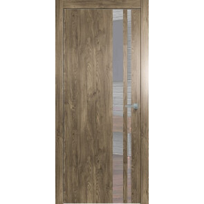 Дверь межкомнатная Future-712 ПВХ Дуб Винчестер трюфель, зеркало, глухая, каркасно-щитовая