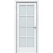 Дверь межкомнатная  "Gloss-636" Белый глянец стекло Сатинато белое