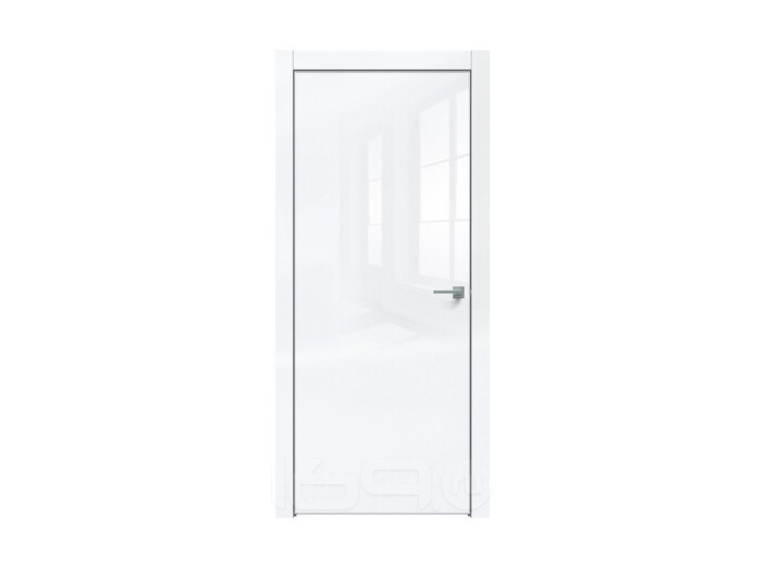 ДП Gloss-701 Белый глянец  230*80, кромка-матовый хром Выставочный образец