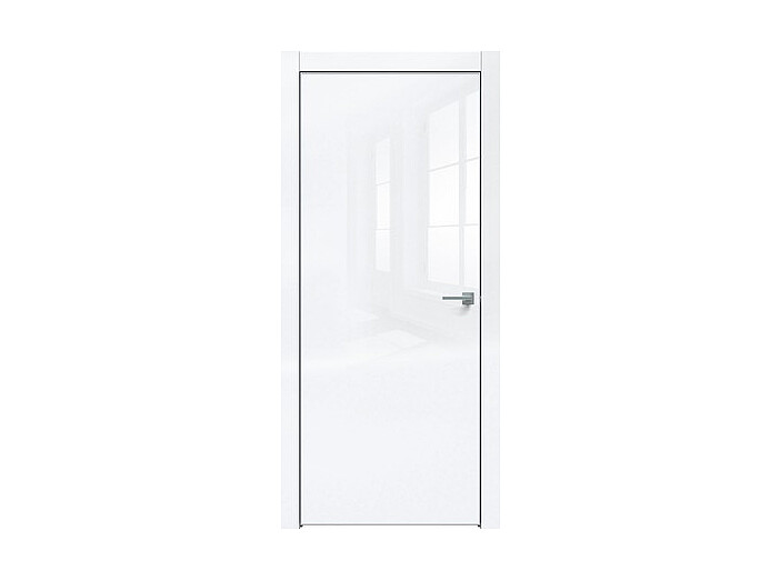 ДП Gloss-701 Белый глянец  200*70, кромка-матовый хром