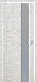 Дверь межкомнатная "Горизонт Н3 ALU"  Окаша Голд стекло Мателак Сильвер Грэй, кромка-матовый хром