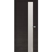 Дверь межкомнатная "Горизонт Н3 ALU" Окаша Венге стекло Мателак Сильвер Бронз, кромка-матовый хром