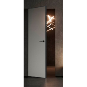 Дверь межкомнатная Invisible-700 Грунт (под окраску), Грунт, глухая, кромка матовый хром, каркасно-щитовая