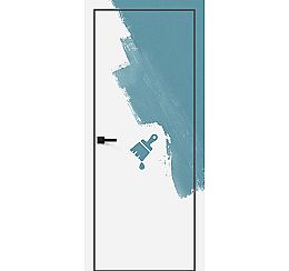 Дверь межкомнатная Инвизибл Al Грунт, кромка-черная