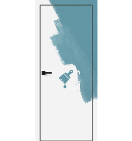 Дверь межкомнатная, скрытого монтажа Bravo Invisible, кромка алюминиевая черная матовая