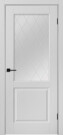 Дверь межкомнатная Челси 02 Эмаль, Белый, остекленная, сатинат белый с фотопечатью, каркасно-щитовая