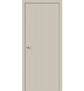 Дверь межкомнатная Граффити-21 Эмаль Creamy, без декора, глухая, без стекла, без кромки, каркасно-щитовая