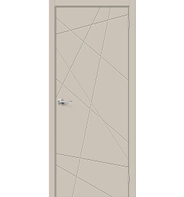 Дверь межкомнатная Граффити-5 Эмаль, Creamy, глухая, каркасно-щитовая