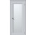 Дверь межкомнатная Квадро 6 Эмаль, Лайтгрей, остекленная, сатинат белый, каркасно-щитовая