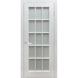 Дверь межкомнатная Марко F-15 Эмаль, Белый, остекленная, сатинат белый, каркасно-щитовая