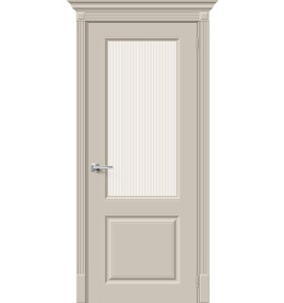 Дверь межкомнатная Скинни-13 Эмаль, Creamy, остекленная, рифлёное стекло magic moru, скиновая