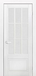 Дверь межкомнатная К "Венеция " Эмаль белая стекло Сатинат