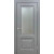 Дверь межкомнатная Венеция Эмаль, Светло-серый, остекленная, сатинат белый с фотопечатью, каркасно-щитовая