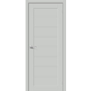 Дверь межкомнатная Браво-20 ПЭТ Grey Silk, глухая, царговая