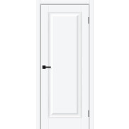 Дверь межкомнатная Классик-10 ПЭТ White Silk, глухая, царговая