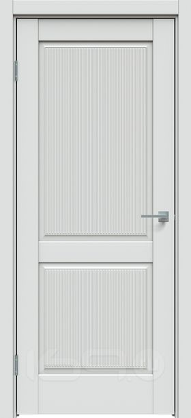 Дверь межкомнатная Concept-671 ПВХ Дарк Вайт, глухая, без кромки, царговая