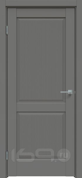 Дверь межкомнатная Concept-671 ПВХ Медиум грей, глухая, без кромки, царговая