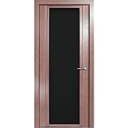 Дверь межкомнатная шпонированная "H-IV" Дуб грейвуд стекло Лакобель чёрный