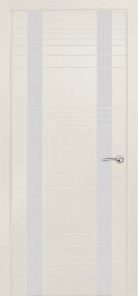 Дверь межкомнатная V-II Шпонированные Бьянко, лакобель белый, глухая, каркасно-щитовая