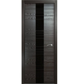 Дверь межкомнатная V-V Шпонированные, Неро, глухая, каркасно-щитовая