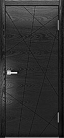 Дверь межкомнатная шпонированная "V-VIII" Неро вставка ПВХ Эмаль