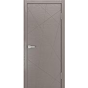 Дверь межкомнатная шпонированная "V-VIII" Темно-серый вставка ПВХ Эмаль