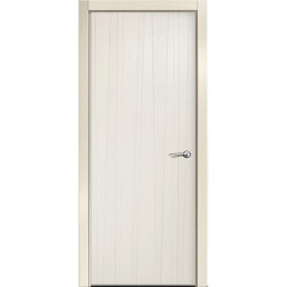 Дверь межкомнатная V-XIII Шпонированные Бьянко, глухая, декор пвх эмаль, кромка нет, каркасно-щитовая