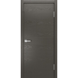 Дверь межкомнатная V-XIV Шпонированные Гриджио, глухая, декор пвх эмаль, кромка нет, каркасно-щитовая