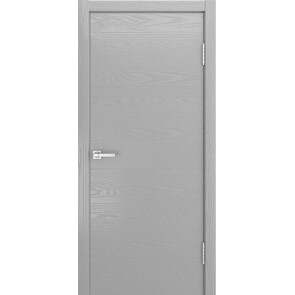 Дверь межкомнатная V-XIV Шпонированные Светло-серый, пвх эмаль, глухая, каркасно-щитовая
