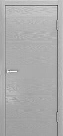 Дверь межкомнатная шпонированная "V-XIV" Светло серый вставка ПВХ Эмаль