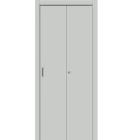 Дверь межкомнатная Браво-0 складная Винил, Grey Pro, глухая, каркасно-щитовая