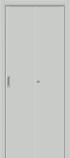 Дверь межкомнатная Браво-0 складная Винил Grey Pro, без декора, глухая, без стекла, каркасно-щитовая