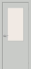 Дверь межкомнатная Браво-7 Винил Grey Pro, остекленная, magic fog, кромка обычная, каркасно-щитовая