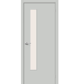 Дверь межкомнатная Браво-9 Винил, Grey Pro, остекленная, magic fog, каркасно-щитовая