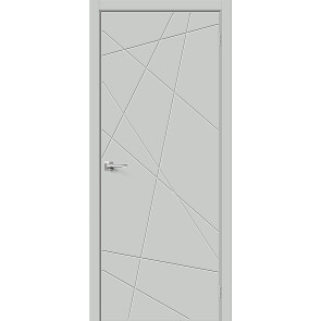 Дверь межкомнатная Граффити-5.Д Винил Grey Pro, глухая, каркасно-щитовая