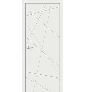 Дверь межкомнатная Граффити-5.Д Винил Super White, глухая, каркасно-щитовая