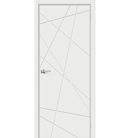 Дверь межкомнатная Граффити-5.Д Винил, Super White, глухая, каркасно-щитовая